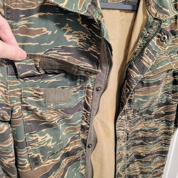 ZARA MAN Camo Denim Full Zip or Button Up Shirt Jacket Long Sleeve Men's S - Picture 8 of 15